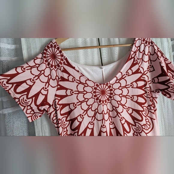 🌸 Boho Maxi Dress Festival Coverup Pink Red Tie Dye Ombre Beach L XL - Picture 4 of 16